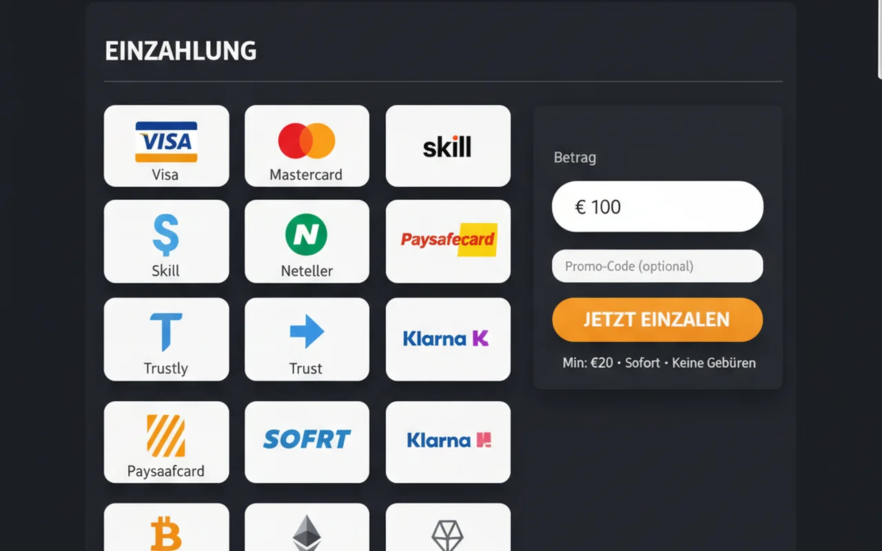 Zahlungsmethoden und Auszahlungen – 30Bet